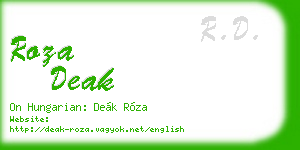 roza deak business card