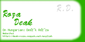 roza deak business card